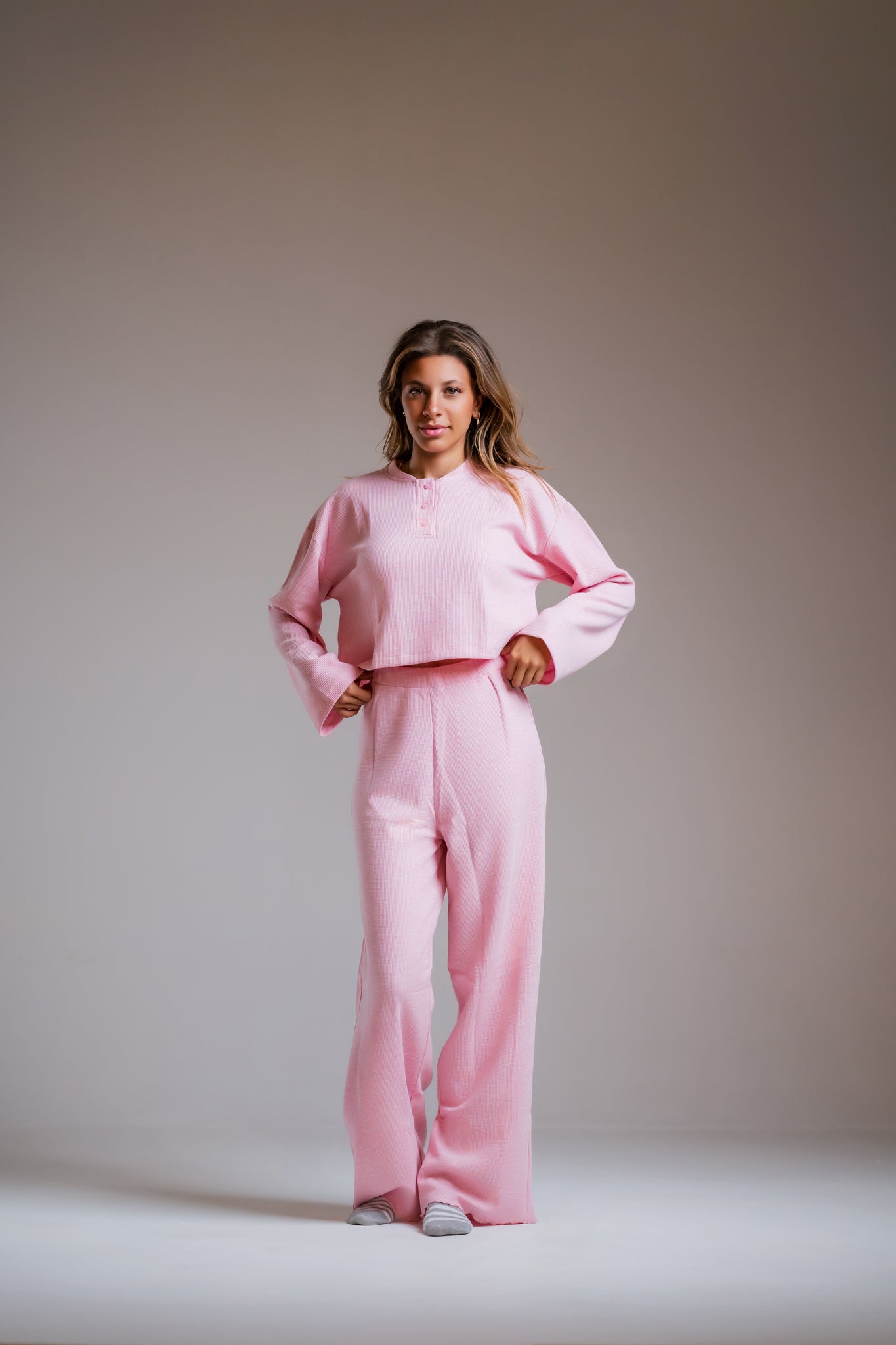 Pink Full Sleeves Pj set