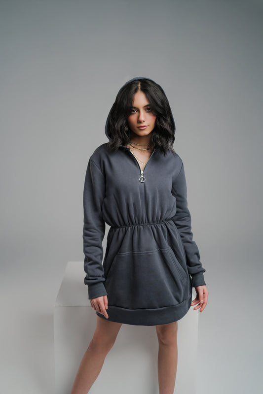 Grey Hoodie Dress