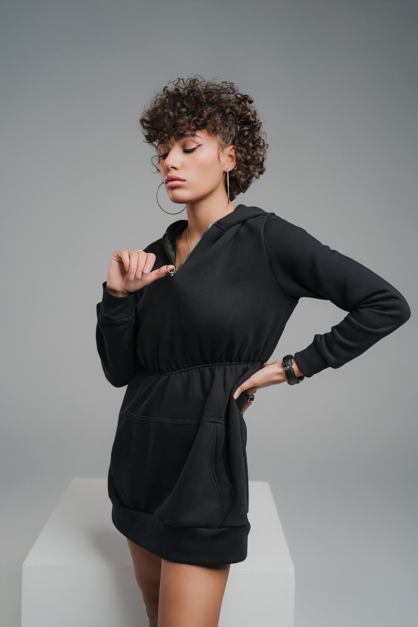 Black Hoodie Dress