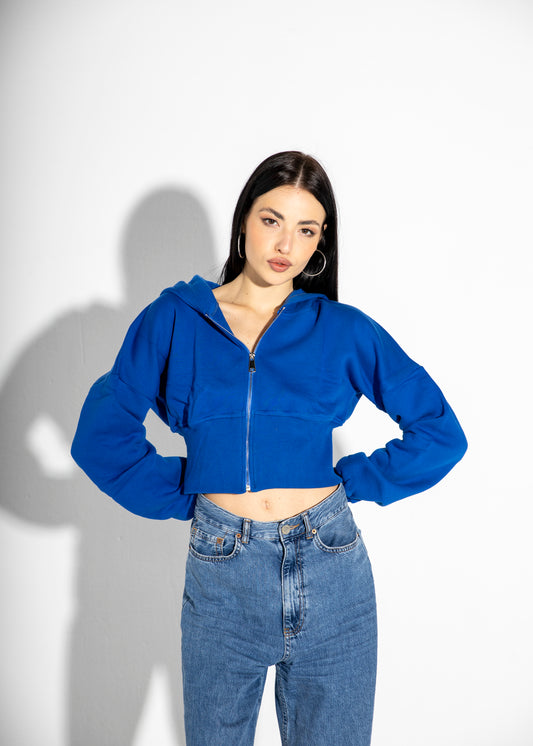 Royal Blue Cropped Jacket