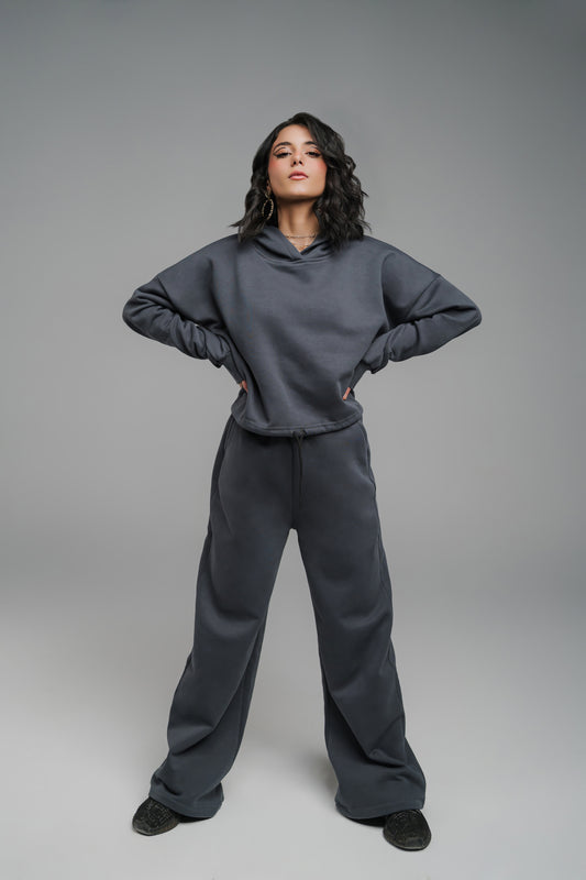 Grey Wide Leg Sweatpants