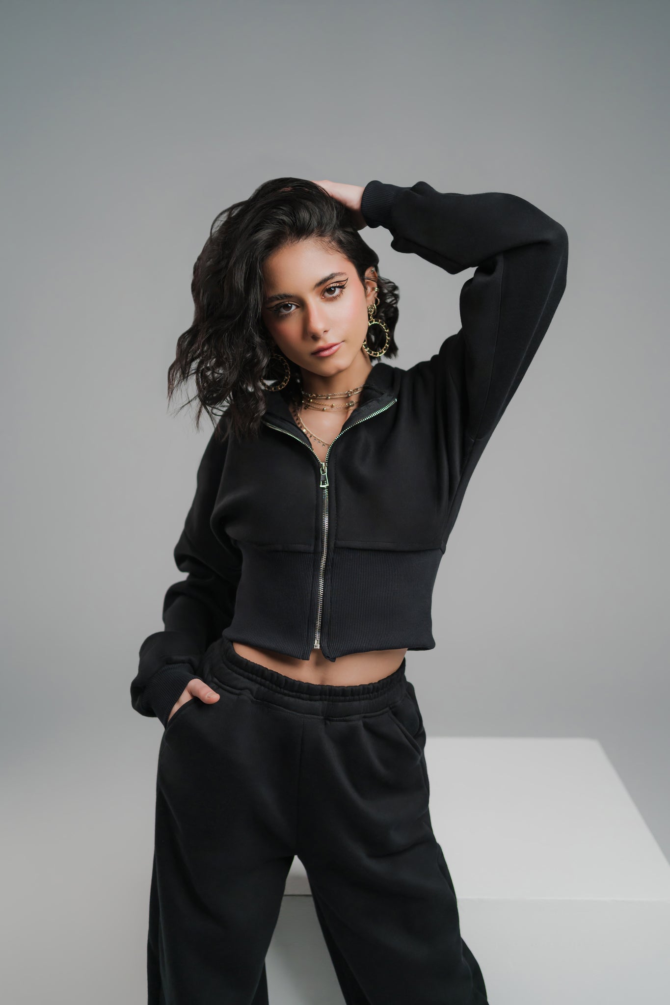 Black Cropped Jacket