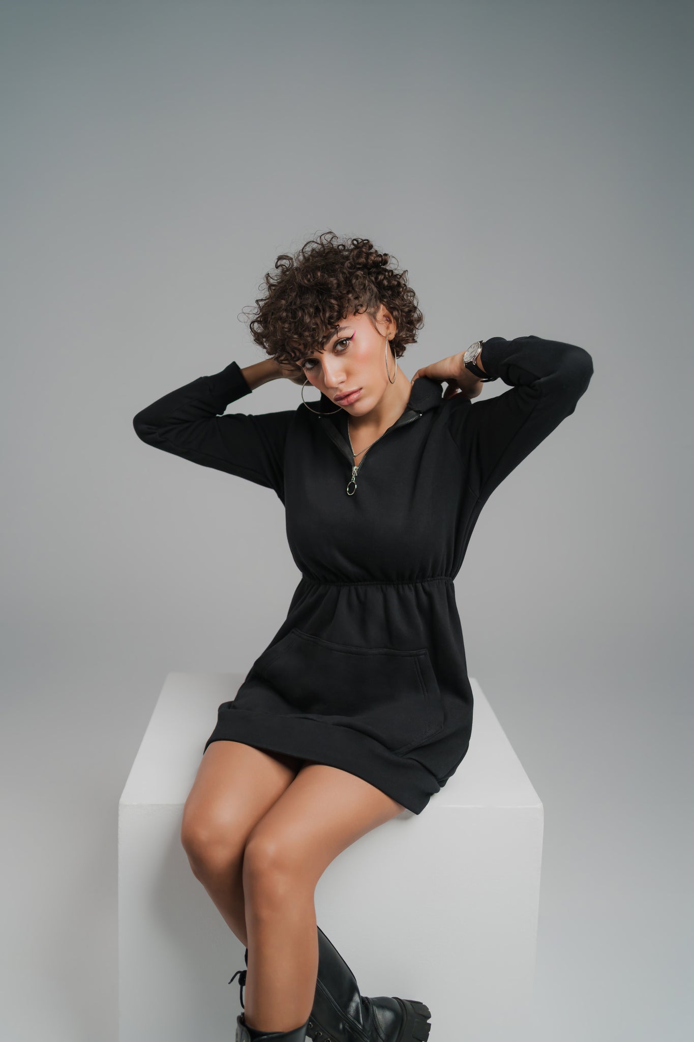 Black Hoodie Dress