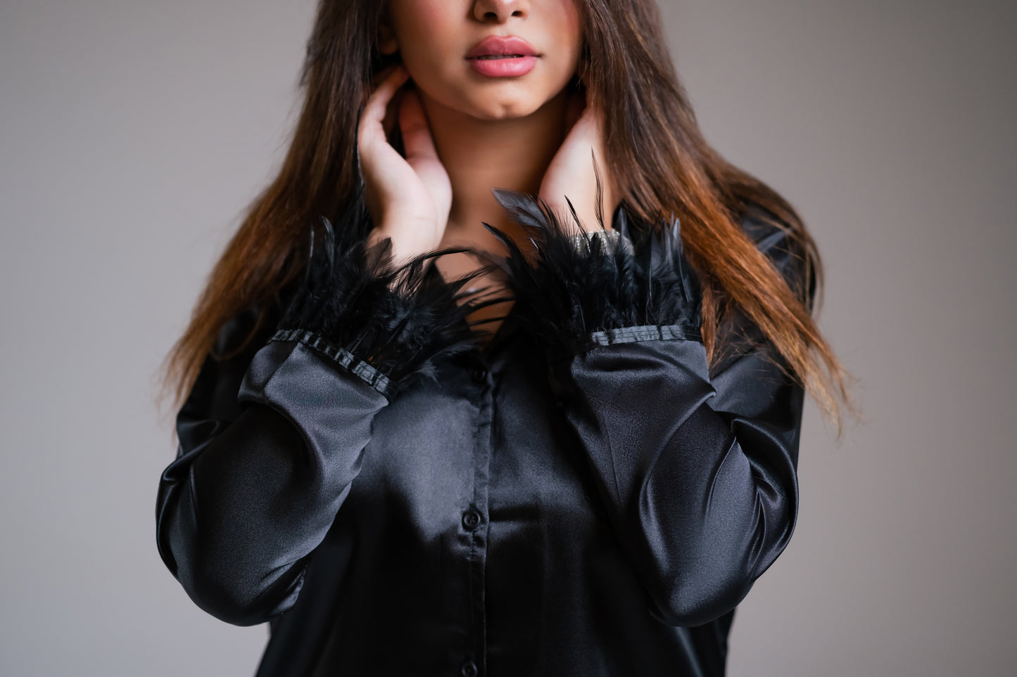 Black Satin Pj