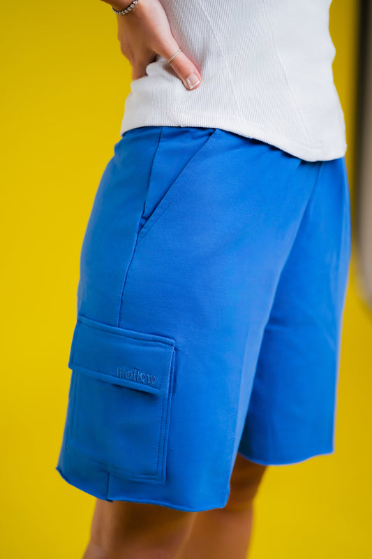 Blue Unisex Cargo Shorts
