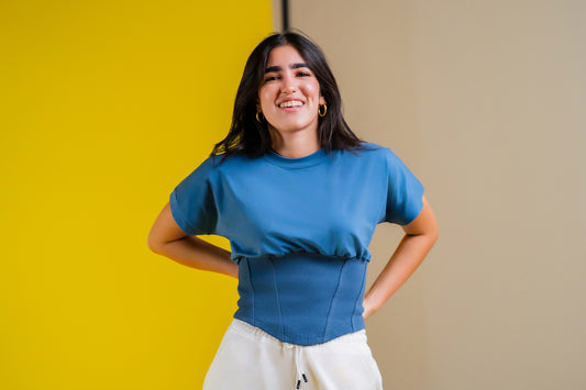 Blue Corset Top