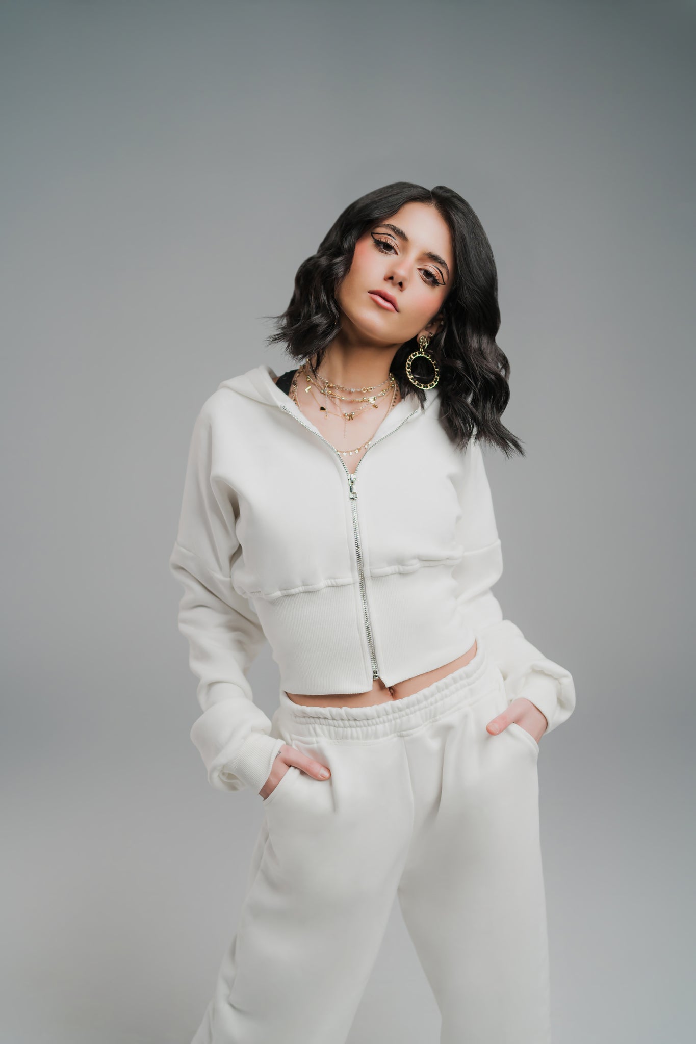 White Cropped Jacket