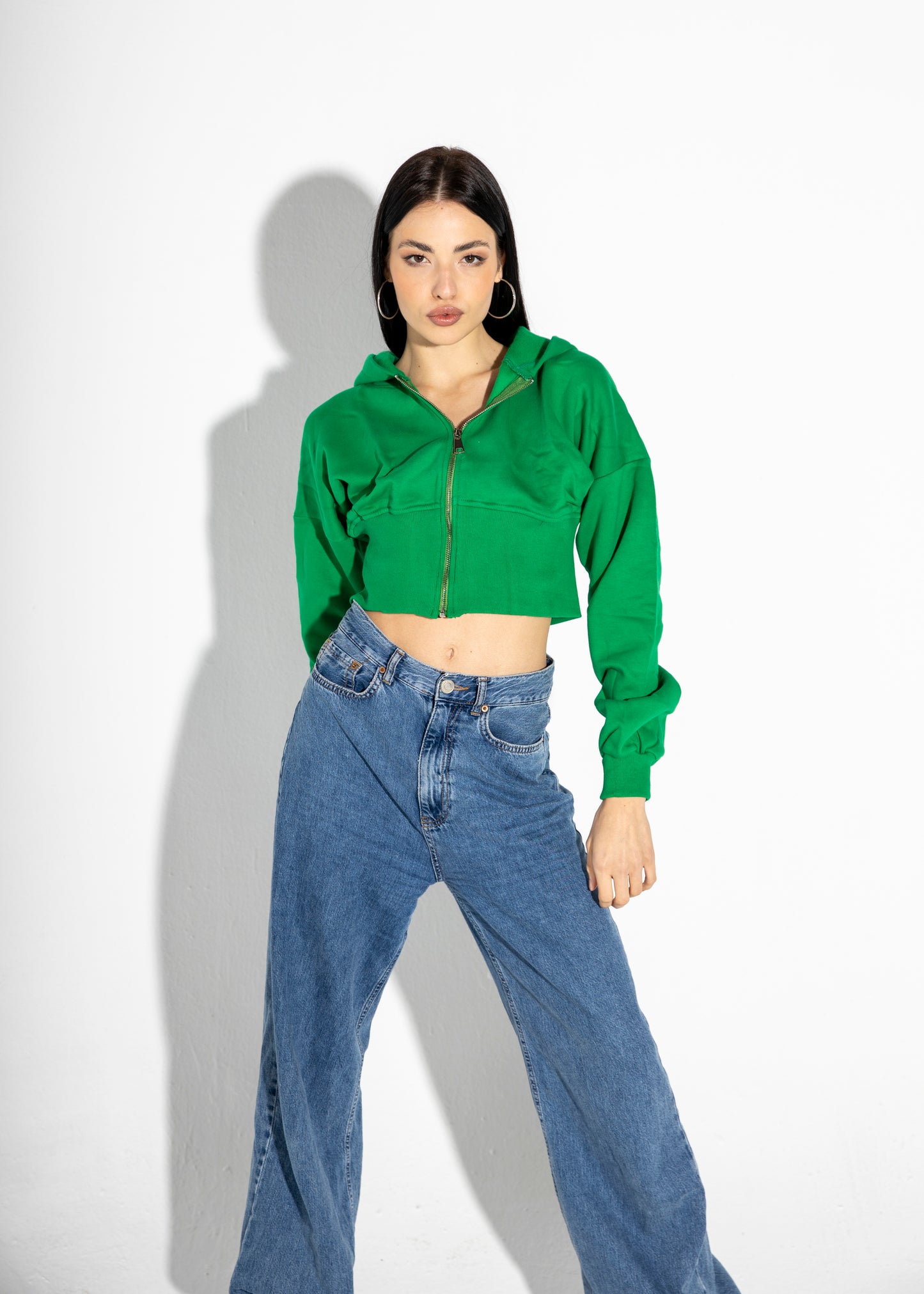 Kelly Green Cropped Jacket